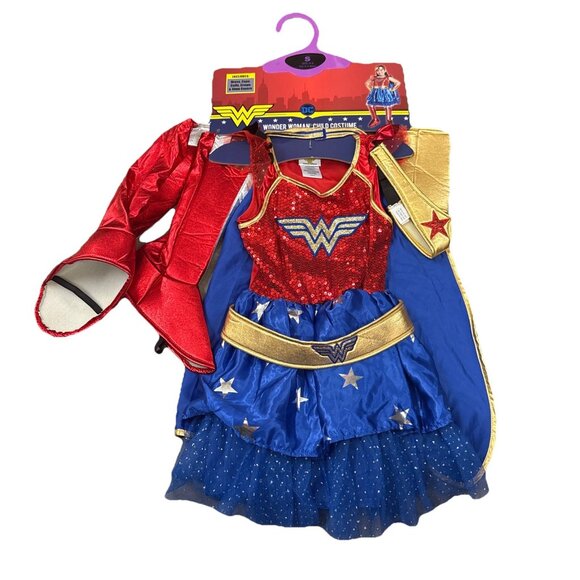 Wonder Woman~Tutu Dress Costume w/Boot covers~Child~Size Small 4-6 - Picture 1 of 4